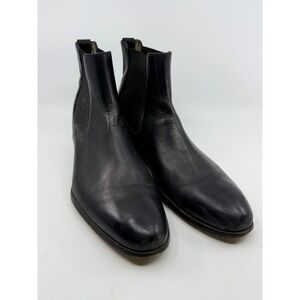Ace Marks Mens Black Leather Chelsea‎ Boots Handcrafted in Italy Size 10 D